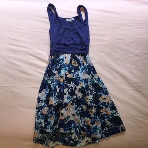 Beautiful purple flower sundress